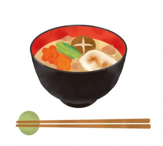 Illustration of Delicious Japanese Zoni