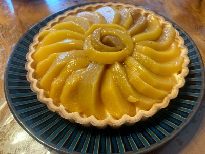 黄金桃のタルト